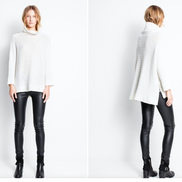 Zadig & Voltaire Ivory Athino Deluxe cashmere Sweater. A5 - Picture 1 of 6
